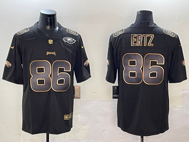 Men Philadelphia Eagles 86 Ertz black 2025 Nike NFL jersey style 012